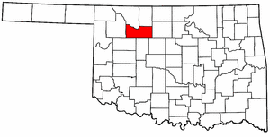 OKLAHOMA Map showing Major County