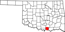 OKLAHOMA Map showing Marshall County