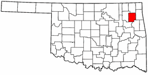 OKLAHOMA Map showing Mayes County