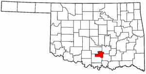 OKLAHOMA Map showing Murray County