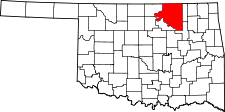 OKLAHOMA Map showing Osage County