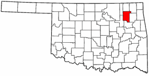 OKLAHOMA Map showing Rogers County