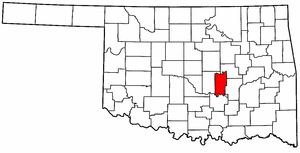 OKLAHOMA Map showing Seminole County