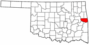 OKLAHOMA Map showing Sequoyah County