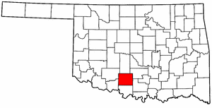 OKLAHOMA Map showing Stephens County