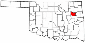 OKLAHOMA Map showing Wagoner County