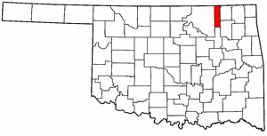 OKLAHOMA Map showing Washington County