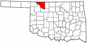 OKLAHOMA Map showing Woods County