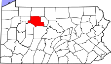 Pennsylvania Map showing Elk County