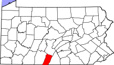 Pennsylvania Map showing Fulton County