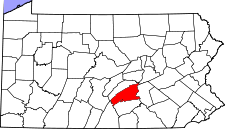 Pennsylvania Map showing Perry County
