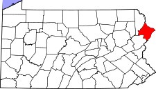 Pennsylvania Map showing Pike County