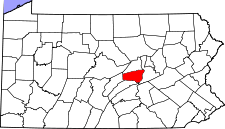 Pennsylvania Map showing Snyder County