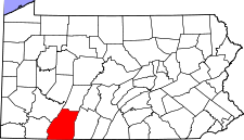 Pennsylvania Map showing Somerset County