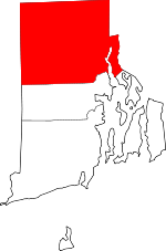 Rhode Island Map showing Providence County