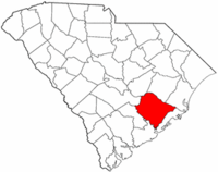 South Carolina Map showing Berkeley County
