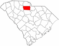 South Carolina Map showing Chester County