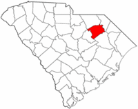 South Carolina Map showing Darlington County