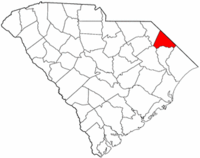 South Carolina Map showing Dillon County