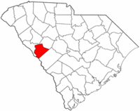 South Carolina Map showing Edgefield County