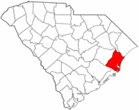 South Carolina Map showing Georgetown County