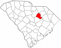 South Carolina Map showing Lee County