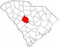South Carolina Map showing Lexington County
