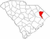 South Carolina Map showing Marion County