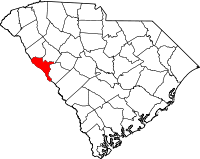 South Carolina Map showing McCormick County
