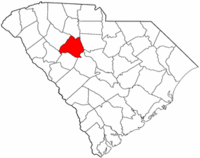 South Carolina Map showing Newberry County