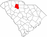 South Carolina Map showing Union County