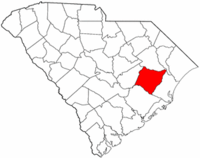 South Carolina Map showing Williamsburg County