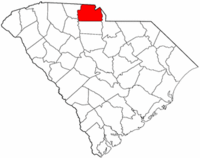 South Carolina Map showing York County