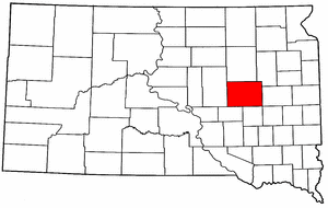 South Dakota Map showing Beadle County
