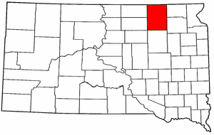 South Dakota Map showing Brown County