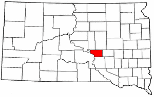 South Dakota Map showing Buffalo County