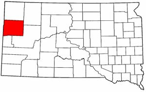 South Dakota Map showing Butte County