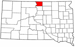 South Dakota Map showing Campbell County