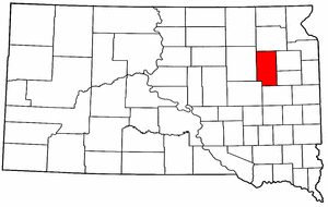 South Dakota Map showing Clark County