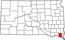 South Dakota Map showing Clay County