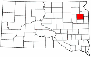 South Dakota Map showing Codington County