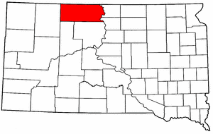 South Dakota Map showing Corson County