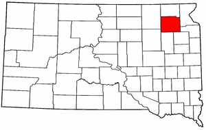 South Dakota Map showing Day County