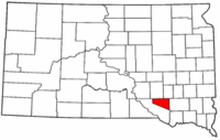 South Dakota Map showing Douglas County