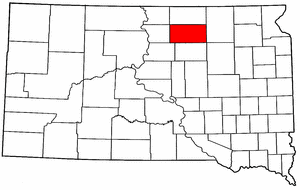 South Dakota Map showing Edmunds County