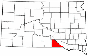South Dakota Map showing Gregory County