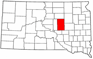 South Dakota Map showing Hand County