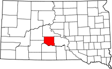 South Dakota Map showing Jones County