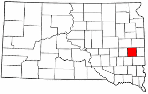 South Dakota Map showing Lake County