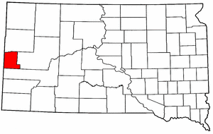 South Dakota Map showing Lawrence County